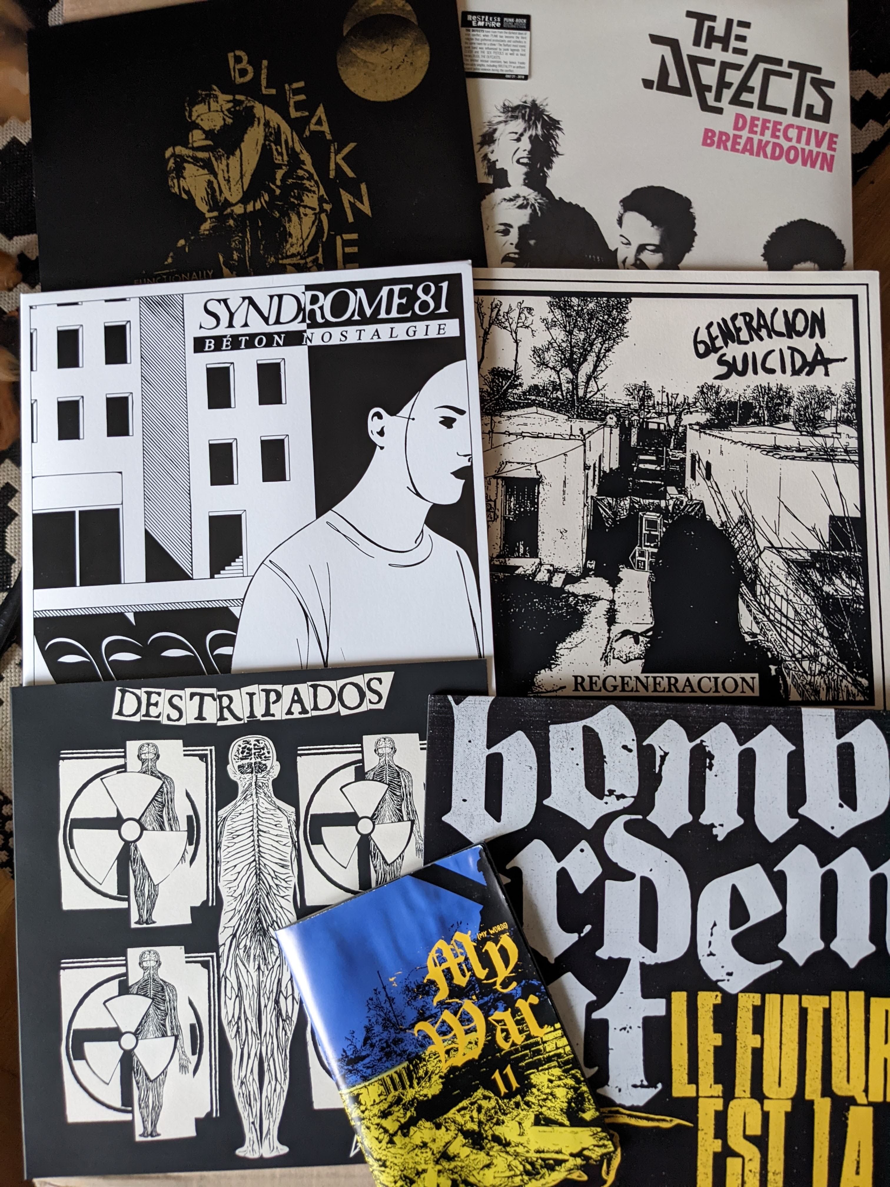 New In:Bombardement, My War Zine, Syndrome 81