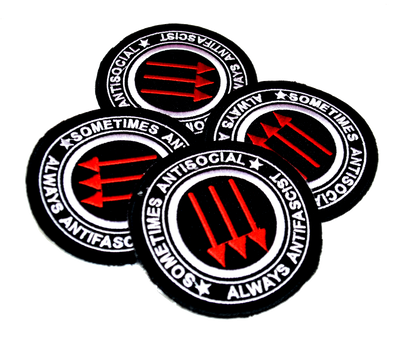 SOMETIMES ASOCIAL ALWAYS ANTIFASCIST - embroidered patch