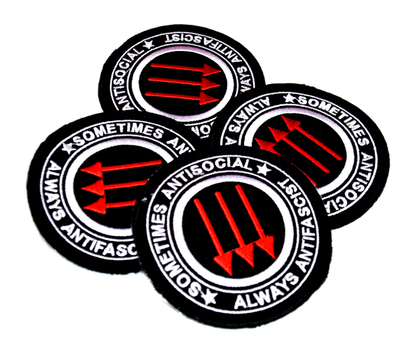SOMETIMES ASOCIAL ALWAYS ANTIFASCIST - embroidered patch