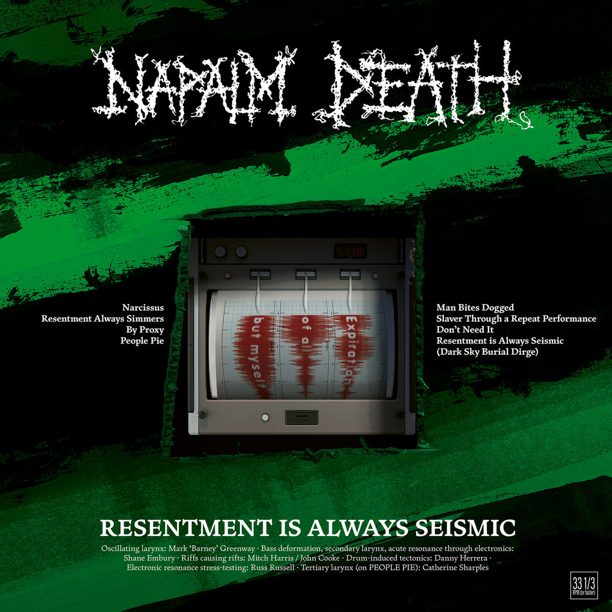 NAPALM DEATH - RESENTMENT IS ALWAYS SEISMIC